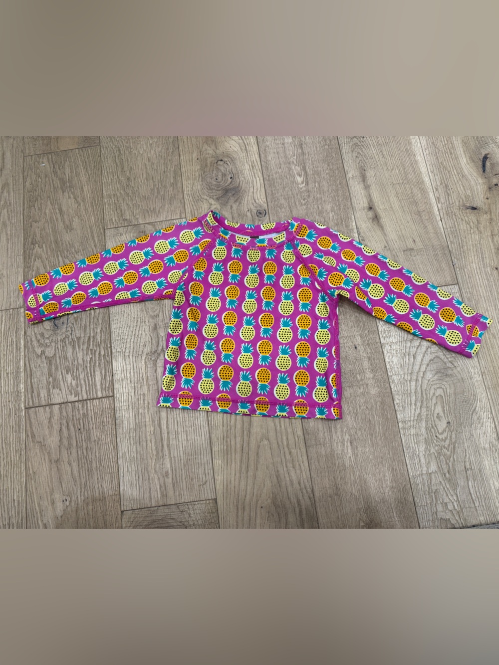 Tea Collection Pineapple Print Rash Guard 12-18 Mos